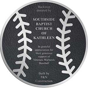 custom shape aluminum baseball plaque